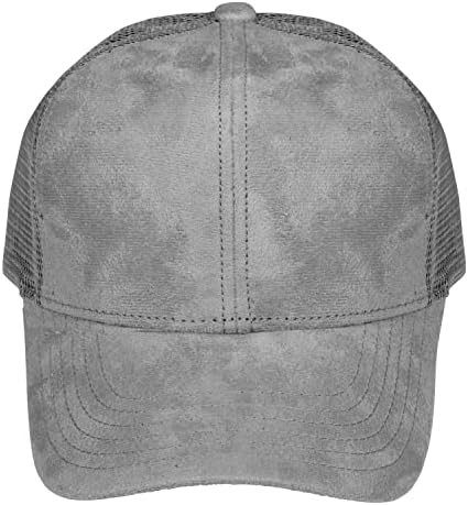 Jednobojni šešir Kamiondžija sa strukturom od antilopa i mreže za muškarce i žene, Dostupan u crnoj ili sivoj boji - Jedna
