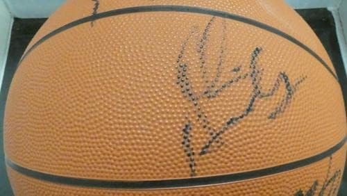 1992-93 NJ Nets Team potpisao je loptu, uključujući drazen Petrović, s punim JSA pismo - Autographd Basketball