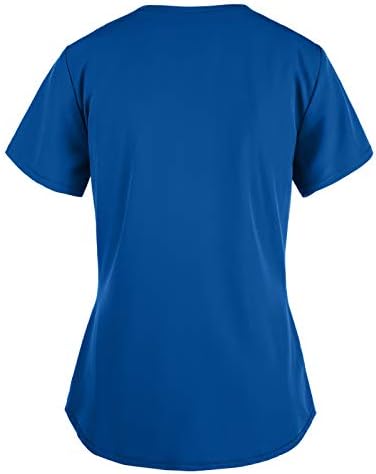 Scrub_Tops za žene, t-shirt s grafičkim ispis velikih dimenzija, majice s V-izrez i kratkih rukava, radna odjeća sa džepovima