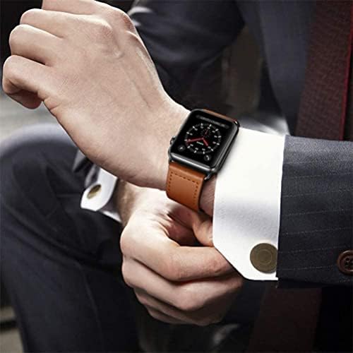 Kyisgos kompatibilan s Apple Watch originalnom kožnom trakom 41 mm 40 mm 38 mm smeđe i leopard