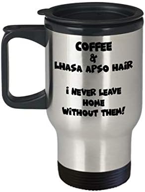 Lhasa Apso Putnička šalica - Smiješna i slatka šalica kave za čaj - savršena za putovanja i poklone