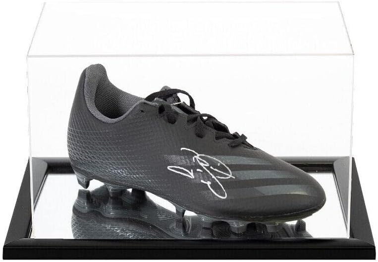 Brian Laudrup potpisao je nogometna čizma - adidas, crno - u akrilnom slučaju - autogramirani nogomet