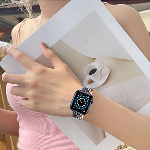 Sixrari pleteni solo pojas kompatibilan s Apple Watch 38 mm 40 mm 41 mm, meka petlja s rastezljivim skromnim sportom elastike,