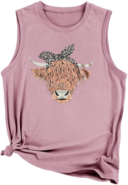 2023 pamučni leopard krava print labavi fit Preveliki kawaii cami camisole tenk bluza majica prsluka za žensku prsluk vj