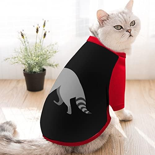 Smiješne trake za rakun tiskanje kućnih ljubimaca s kombinezonom pulovera za rupe za pse mačke s dizajnom