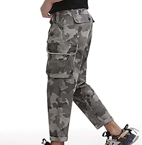 Muške traperice Camo hlače za sportove na otvorenom planinarske hlače s džepovima u obliku krpica Plus veličina planinarskih
