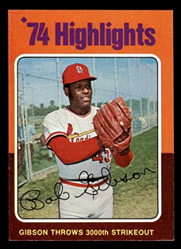 1975 Topps Baseball 3 Bob Gibson HL istaknute odlično od Mickeys kartice