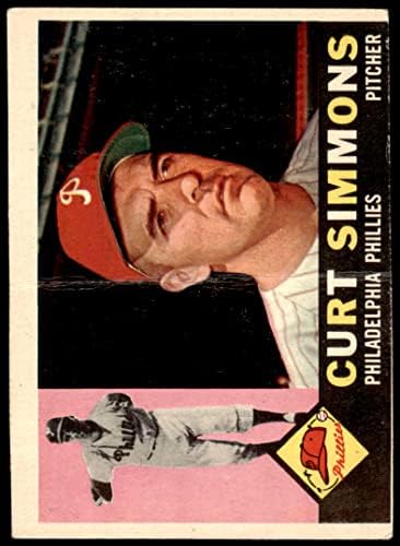 1960. Topps 451 Curt Simmons Philadelphia Phillies Good Phillies