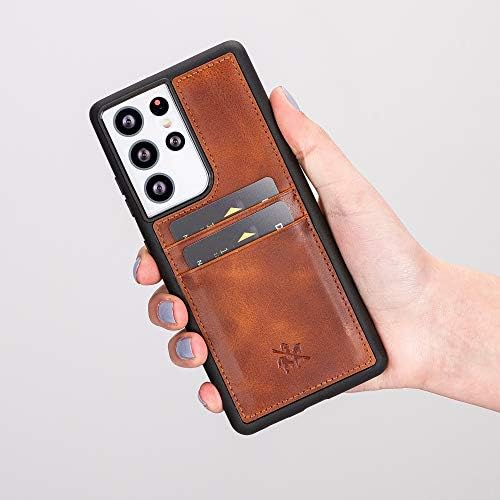 Kožna torbica–novčanik Venito Capri, kompatibilan sa Samsung Galaxy S21 Ultra - Extra Secure sa blokadom RFID i mekom stražnji