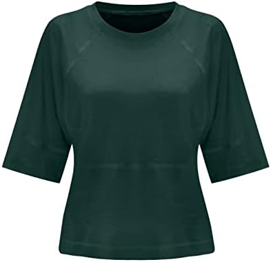 Kawaii obična bluza za dame ljetna jesen 3/4 rukava za čamac za vrat lounge labavi fit opušteni fit top bx bx