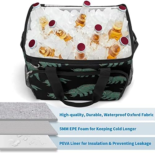 Kutija za hlađenje dinosaura izolirana nepropusna torba prijenosna rashladna torba za ručak na ramenu za piknik, plažu, posao,