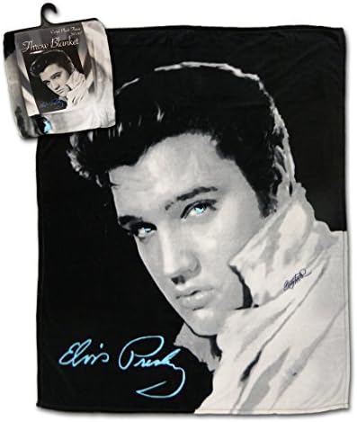 Elvis baca pokrivač crno -bijela fotografiju