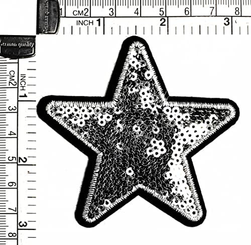 Slatka slatka zvijezda šljokice šivajte glačalom zakrpa vezena aplikacija zanatska odjeća ručno izrađena haljina biljka šešir