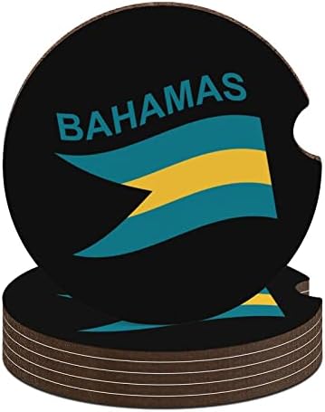 Zastava Bahamas Cork Car Coasters Slatki držači za šalice s prstom prostirke za kavu postavljene za dodatak za dekor