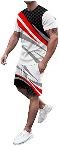 Zhensanguo muške košulje s kratkim rukavima Ljetna odjeća majice kratkih rukava i klasične fit sportske kratke hlače set