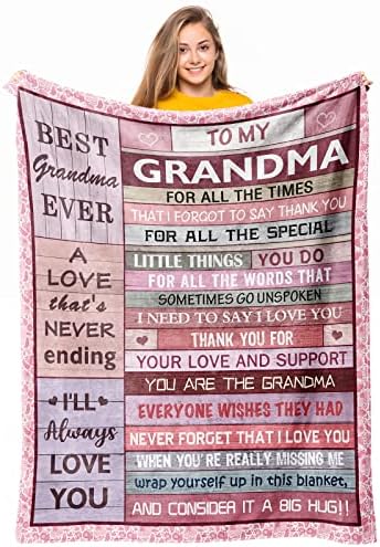 Loxezom bake darovi, pokloni za baku od unuka, Nana pokloni, najbolja baka božićni rođendanski pokloni Bacajte pokrivač 60