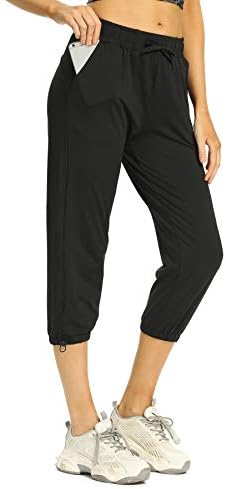 Mesily Capri hlače za žene joggers joga hlače s džepovima izvlačenje labavih dnevnih hlača koje trče hlače za vježbanje