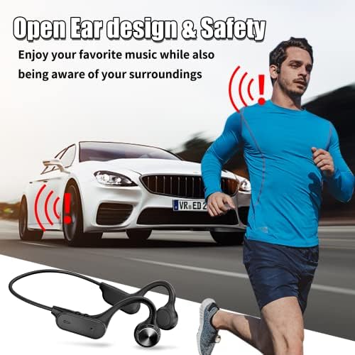 Arlide Slušalice za provođenje kostiju, bežične Bluetooth slušalice za bežične slušalice za sport za sport