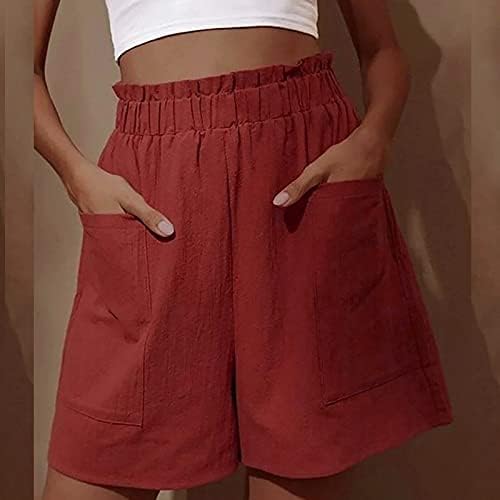 Comigeewa ladies lounge hlače hlače kratke hlače laneno bljesak zvono dno obične čizme cut ljetne jesenske hlače 2023 odjeća