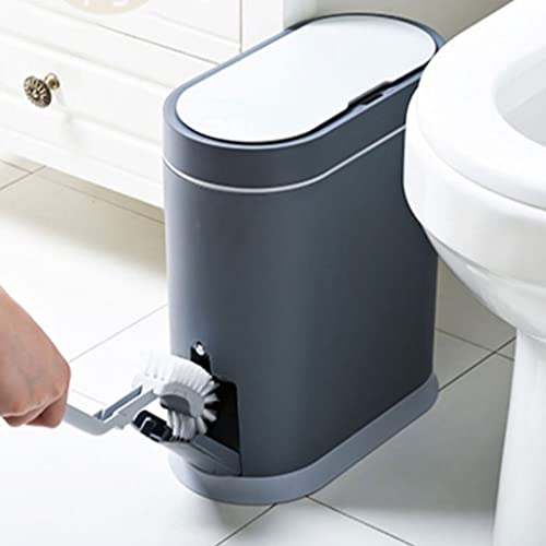 Pametna kanta za smeće od 8 inča kućni indukcijski Vodootporni toaletni poklopac toaletna četka ugrađena košara za smeće