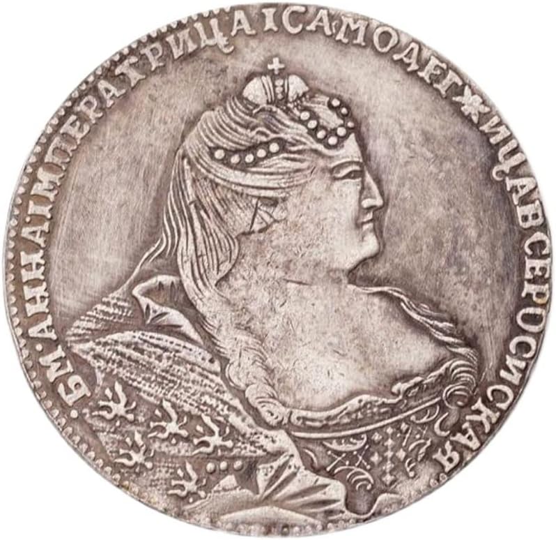 Starinski pokloni ruski 1737. kraljičina srebrnog novčića Catherine II novčić retro dom mali poklon