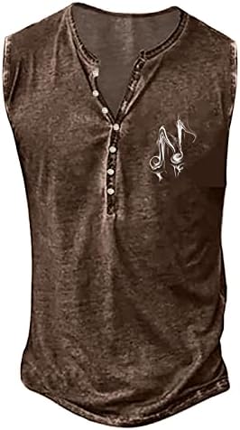 Ffnmzc muške košulje aktivne odjeće gumb-donje majice u teretani fit za vježbanje bez rukava košulje mišićni tenk vrhovi