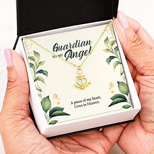 Ručno izrađena ogrlica - Inspirativni memorijalna ogrlica čuvar Anđeo Nakit Poklon za njezin personalizirani poklon za uzorke