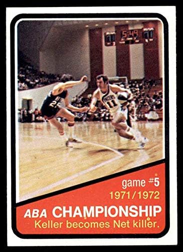 1972. Topps 245 ABA prvenstvena igra 5 Indiana/New York Pacers/Nets Ex/Mt Pacers/Nets