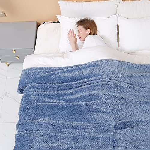 U uqui meka plava deka pune veličine antistatična deka runa lagana topli krevet pokrivač nejasna ugodna dekorativna deka