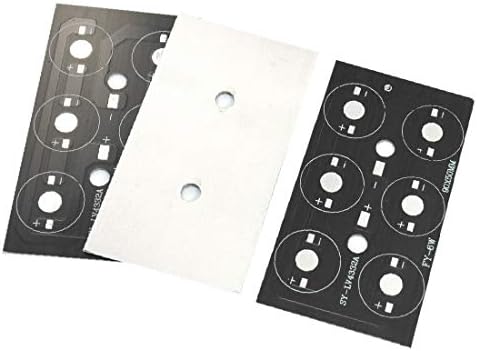 X-DREE 3pcs 90 mm x 50 mm pravokutna tiskana pločica s aluminijskim osnova DIY za 6 led snage 1 W / 3 W dosljedno (3pcs 90