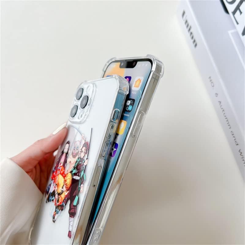 Whoyoulove Demon Slayer Clear Cool japanski anime slučaj kompatibilan s iPhoneom 13, anime manga tematski dizajn Prilagodbeni