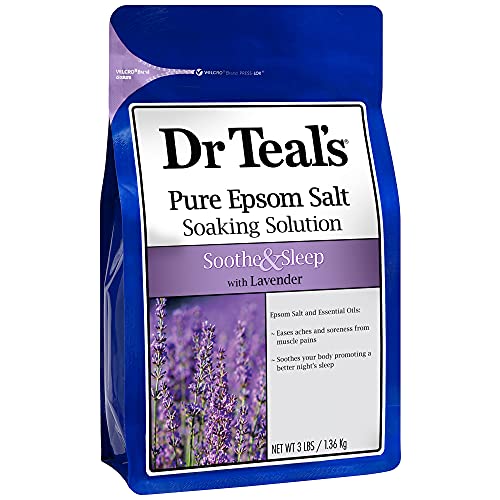 Otopina za namakanje Epsom soli dr. Teala, umirujuća i pomagala za spavanje, lavanda, 3 kilograma