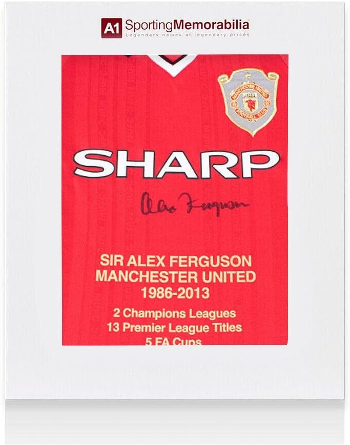 Sir Alex Ferguson potpisao je majicu Manchester Uniteda - finale Lige prvaka 1999., Autografirani nogometni dresovi