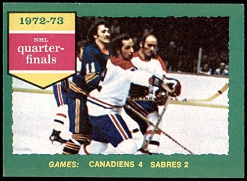 1973. Topps 191 NHL Quarter Finals A Canadiens/Sabers Ex/Mt Canadiens/Sabers