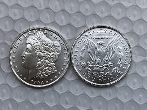 1904S verzija američkog morgana kovanica srebrni dolar mesingani sa srebrnim antičkim rukotvorinama stranih komemorativnih