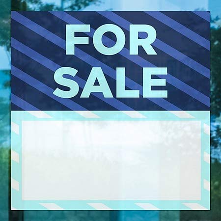CGSIGNLAB | Na prodaju -Stripes plava prilijepljenja prozora | 12 x12