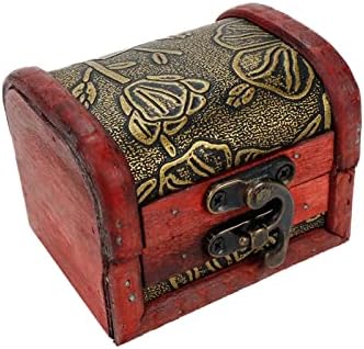 2pcs mala Vintage kutija za pohranu drvena Škrinja s blagom Ukrasna kutija za pohranu nakita poklon kutija