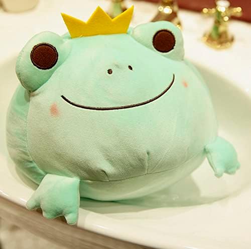 Plišana žaba napunjena životinjska žaba s krunom zagrljajući jastuk žaba Plushies Bacite jastučnicu žaba anime poklon za