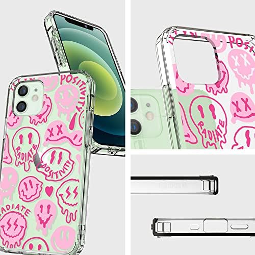 Mosovo futrola za iPhone 12 mini, ružičasto kapljanje osmijeha pozitivnost zrače lica vitka bistra dizajn kućišta s šok -om