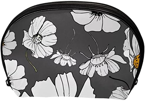 Kozmetičke torbe za žene, torbice torbice šminka organizator za skladištenje torbe za šminkanje djevojke, bijeli cvijet cvijet