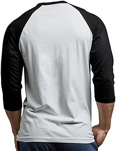 Muška bejzbolska košulja s rukavima 3/4 - Pamučne Casual pletene košulje A. M.