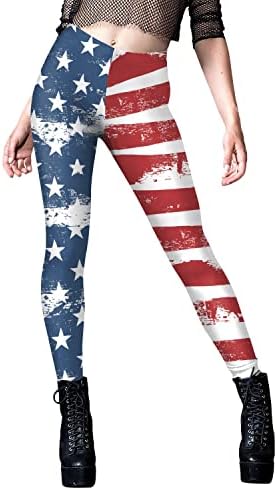 4. srpnja tajice za žene s američkom zastavom, tajice za jogu visokog struka, Ultra mekane rastezljive udobne hlače za trčanje
