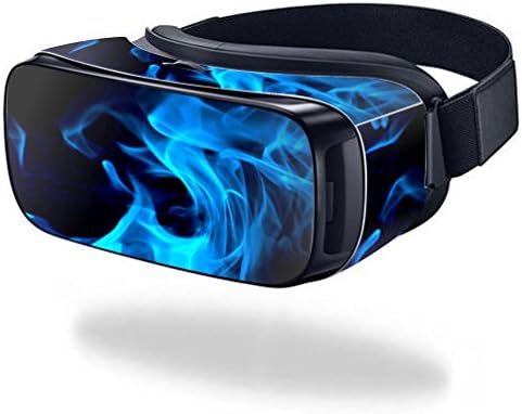Mogryyskins Koža kompatibilna sa Samsung Gear VR poklopcem omota naljepnice plave plamen