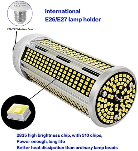 LED kukuruzna svjetiljka od 60 vata, 6000 926 / 927 5500 85 ~ 265 super svijetla svjetiljka, pogodna za unutarnju upotrebu,