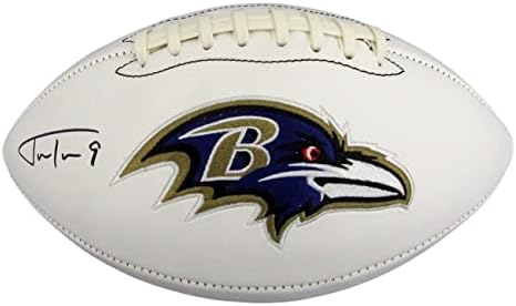 Justin Tucker Baltimore Ravens potpisao je nogomet logotipa JSA 136697 - Autografirani nogomet