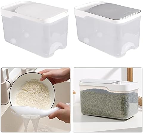 Dozator riže 5 kg spremnik za rižu s mjernom čašom dozator žitarica spremnik za žitarice kutija za skladištenje riže s preklopnim
