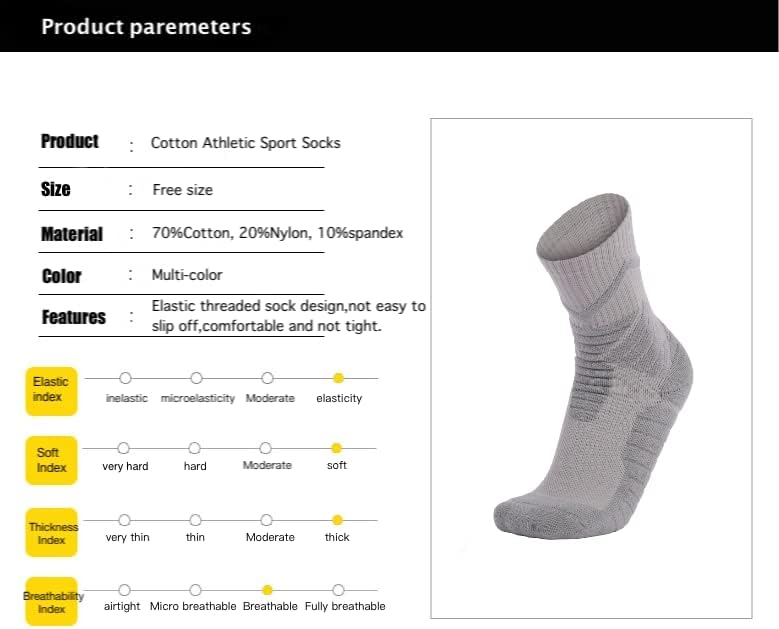 ANSRJ košarkaške čarape za muškarce ili žene, elitne atletske čarape za jastuke s lukom kompresijom 3-pack