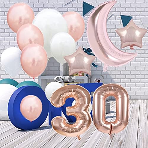 30. rođendan balon 30. rođendana ukrasi ružu zlato 30 baloni sretni 30. rođendanski pribor broj 30 folija mylar baloni lateks
