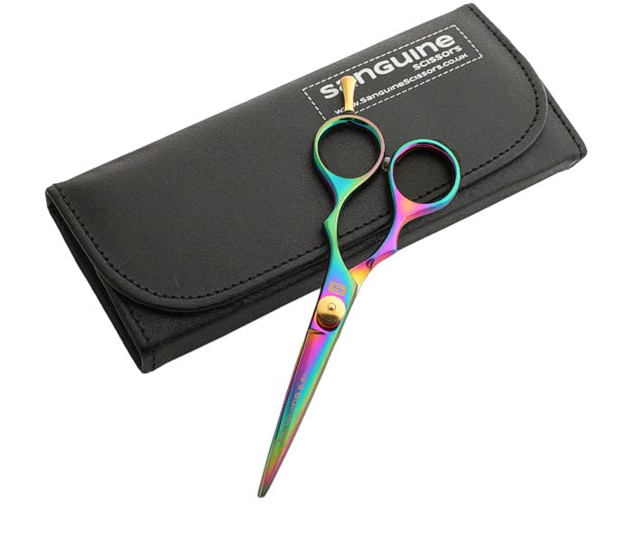 Profesionalne frizerske škare, Rainbow Color Skishor za rezanje kose - 5 + Prezentacijski slučaj i zaštitnik vrha
