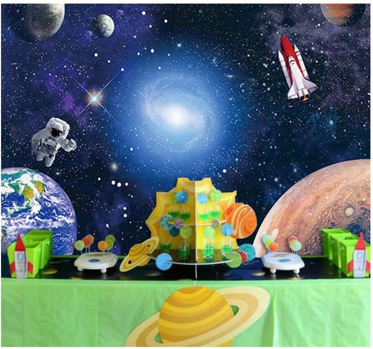 Pozadina svemirskog prostora za ukrašavanje rođendana u stilu astronauta za malu djecu 7.55 Stopa svemir galaksija zvijezda